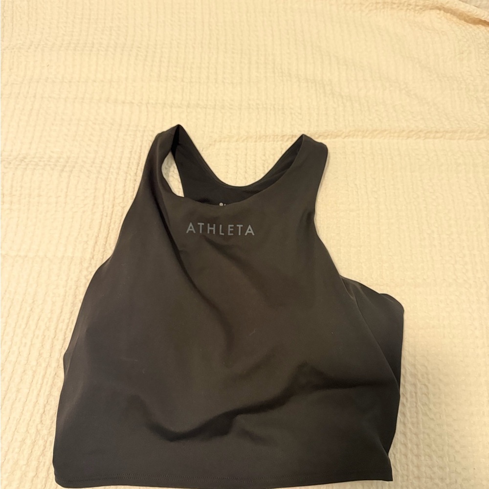 Athleta Women's Charcoal Sports Bra crop top